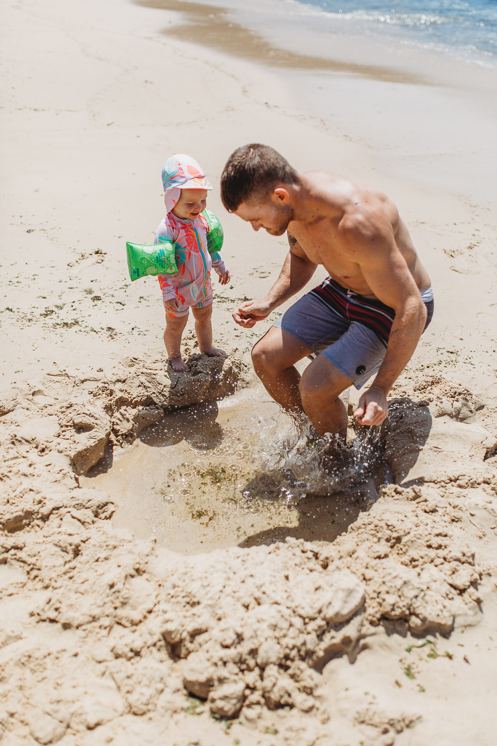 Newcastle family photographer beach summer holiday